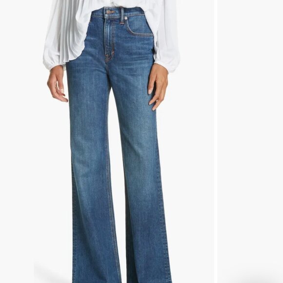 Vince Wide Leg Flare True Vintage Blue Size 26 - Picture 3 of 11